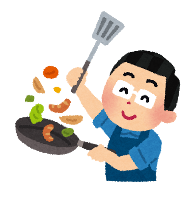 料理する男性 イメージ