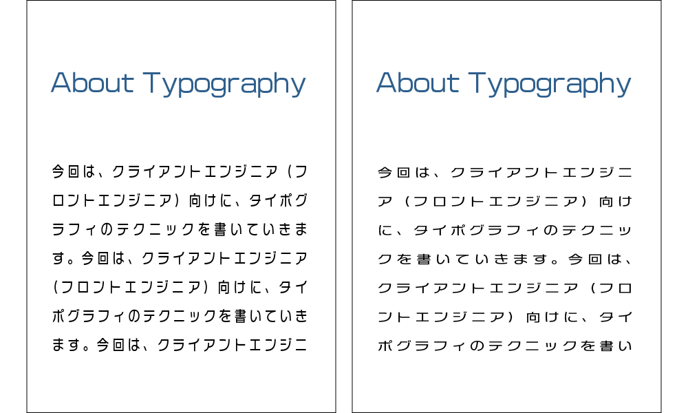 文字の形を変えた例